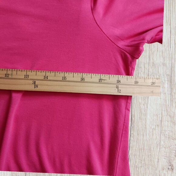 Chicos Womens long Sleeve Top Size 1 Hot Pink - Picture 7 of 14